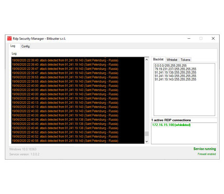 RDP Security Manager
RDP brute force attacks protection
RDP Security Manager helps to protect by massive attacks on RDP ports and provide a central remote management for enabling RDP connections on demand


Download now!
